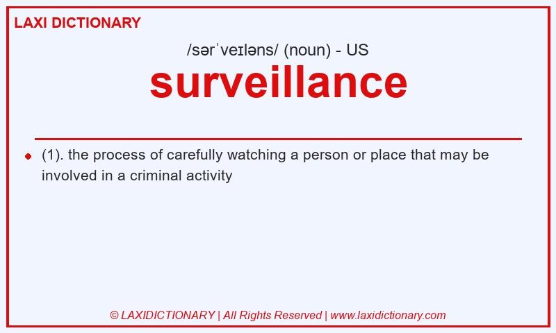 Definition surveillance in American English
