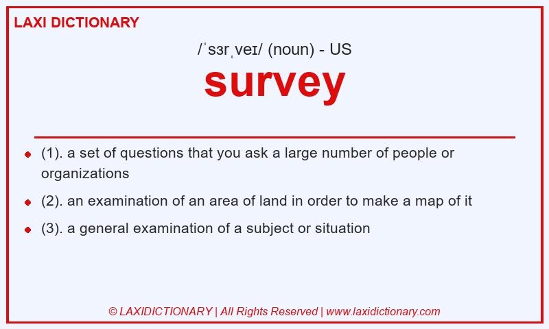 Definition survey in American English