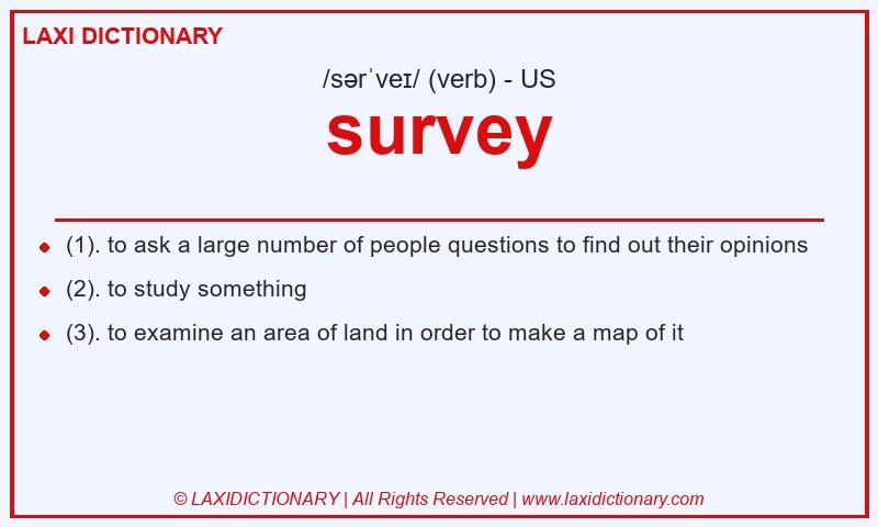 Definition survey in American English