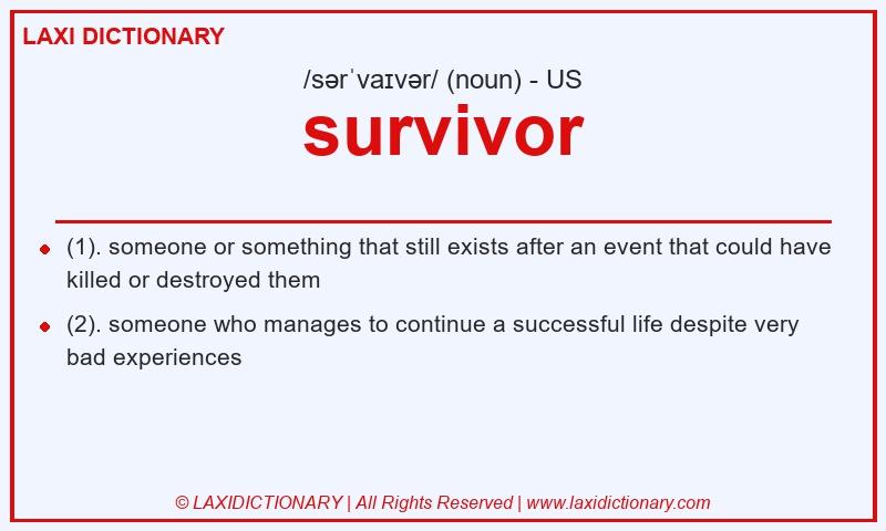 Definition survivor in American English