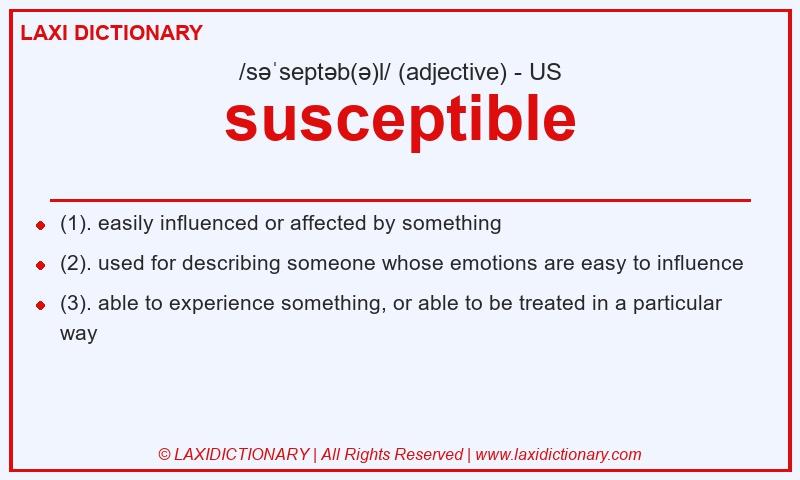 Definition susceptible in American English