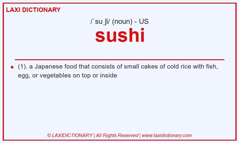 Definition sushi in American English