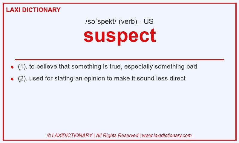 Definition suspect in American English