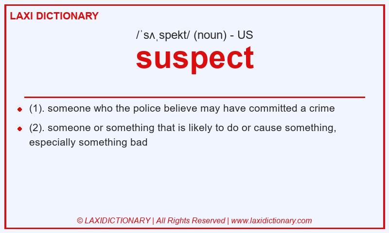 Definition suspect in American English