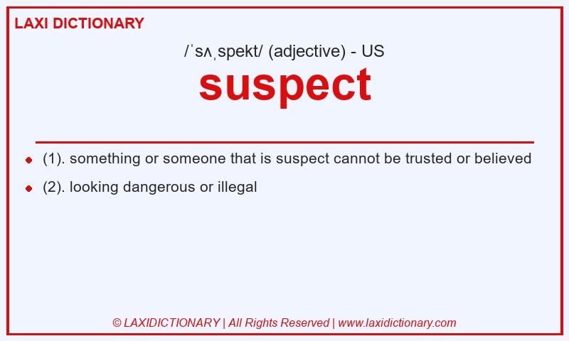 Definition suspect in American English