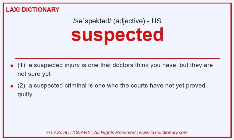 Definition suspected in American English
