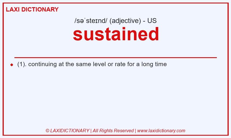 Definition sustained in American English