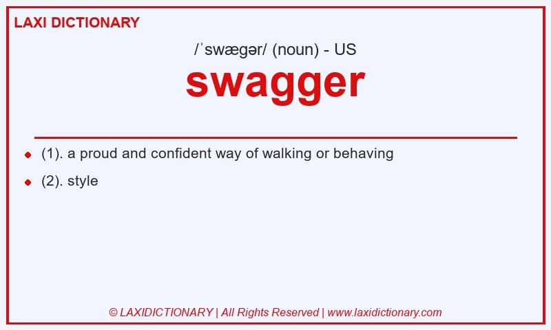 Definition swagger in American English