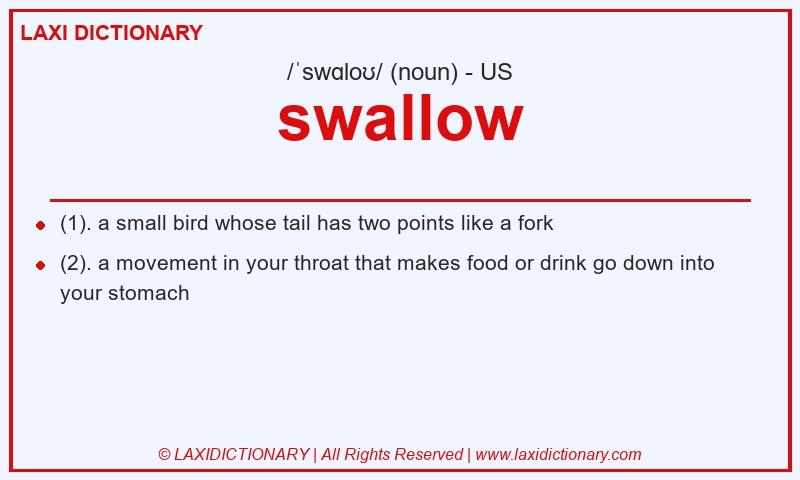 Definition swallow in American English