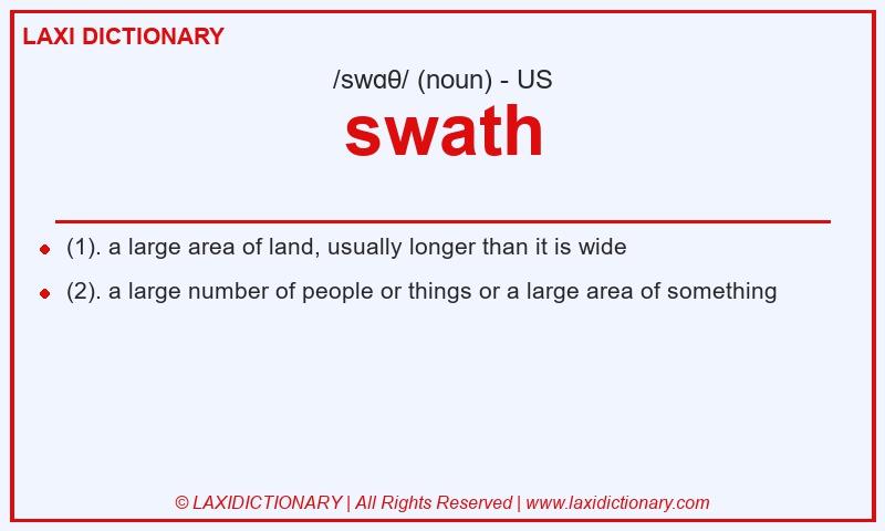 Definition swath in American English