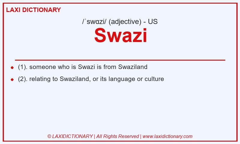 Definition Swazi in American English