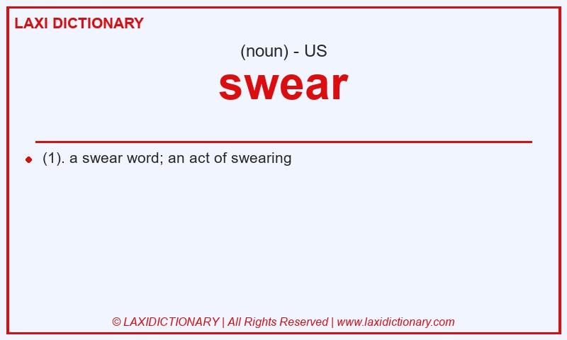 Definition swear in American English