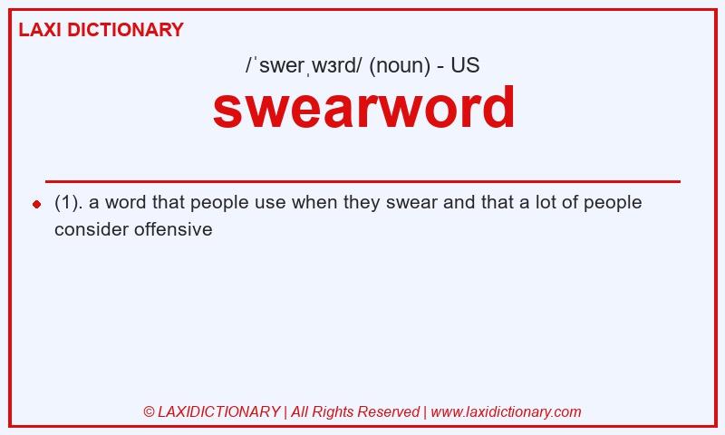 Definition swearword in American English