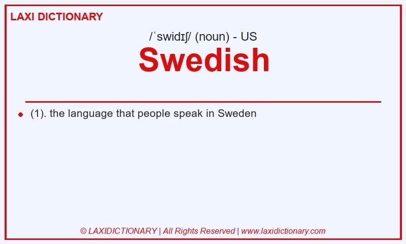 Definition Swedish in American English