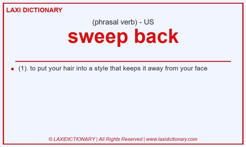 Definition sweep back in American English