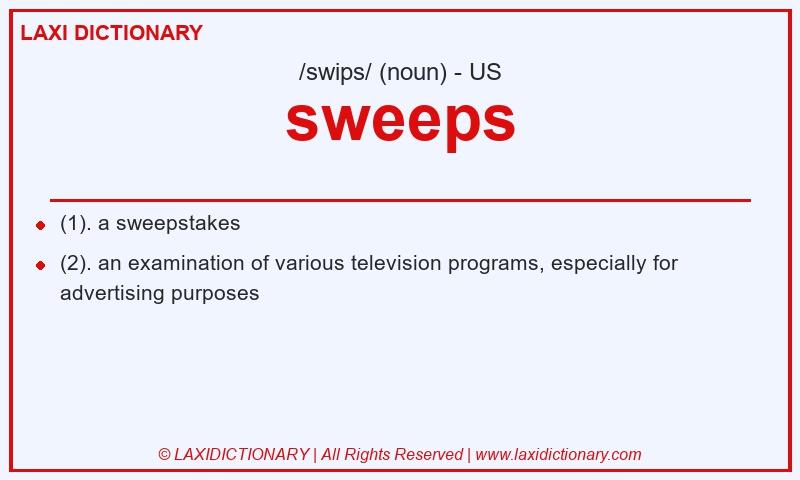 Definition sweeps in American English