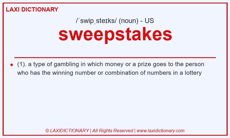 Definition sweepstakes in American English