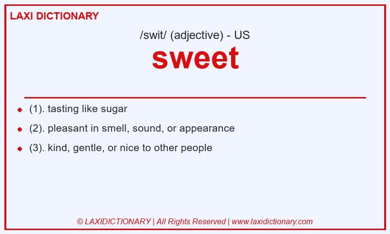 Definition sweet in American English