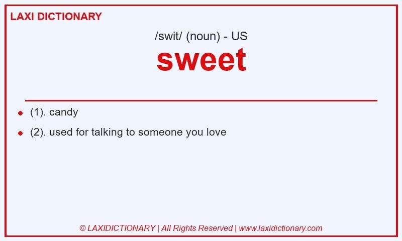 Definition sweet in American English