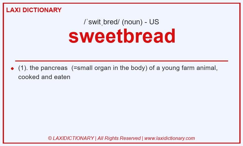 Definition sweetbread in American English