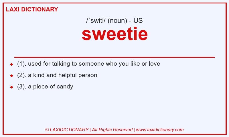 Definition sweetie in American English