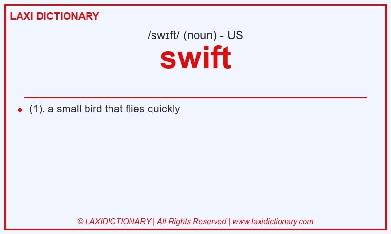 Definition swift in American English