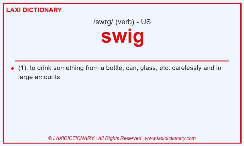 Definition swig in American English