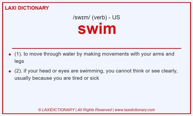 Definition swim in American English