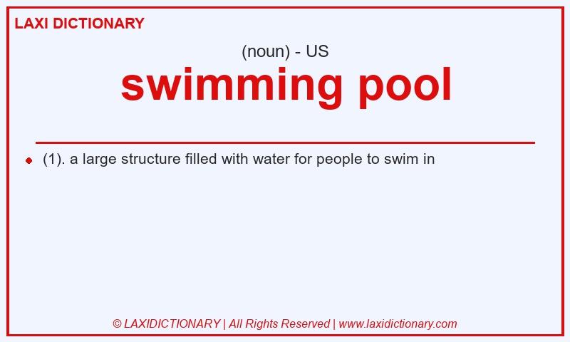 Definition swimming pool in American English