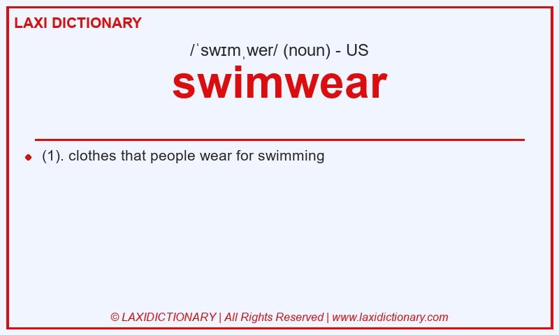 Definition swimwear in American English
