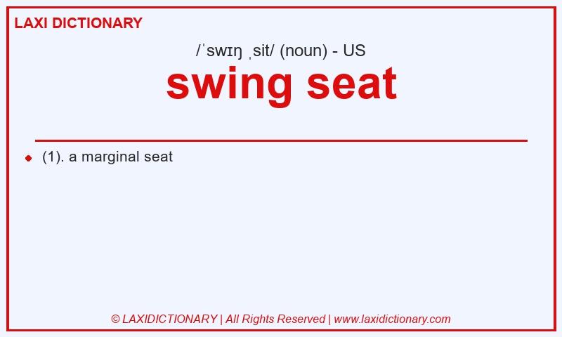 Definition swing seat in American English