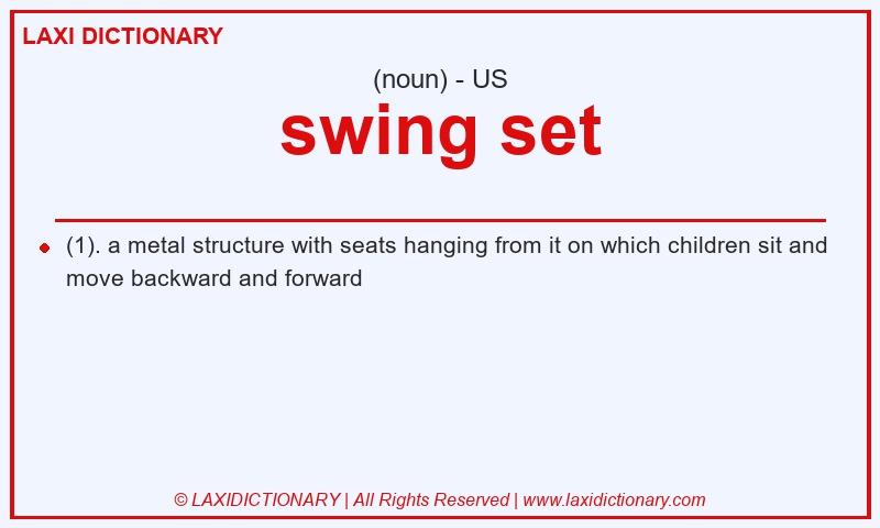 Definition swing set in American English