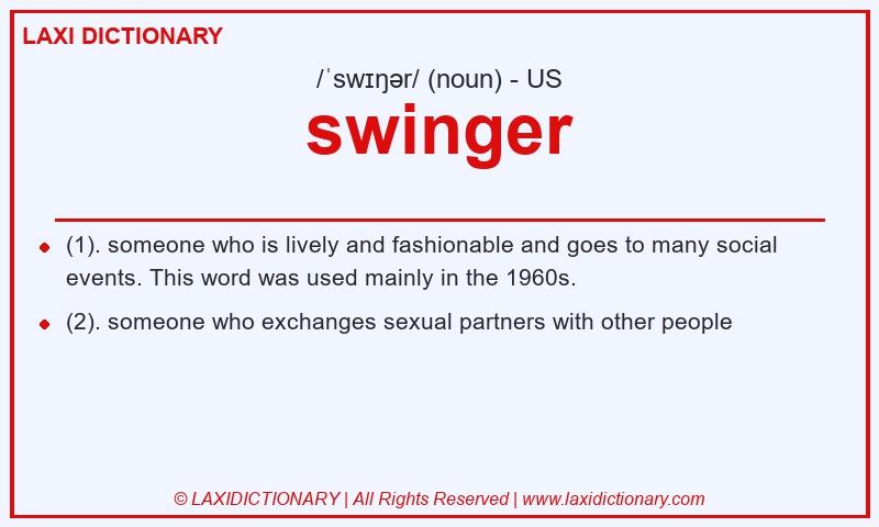 Definition swinger in American English
