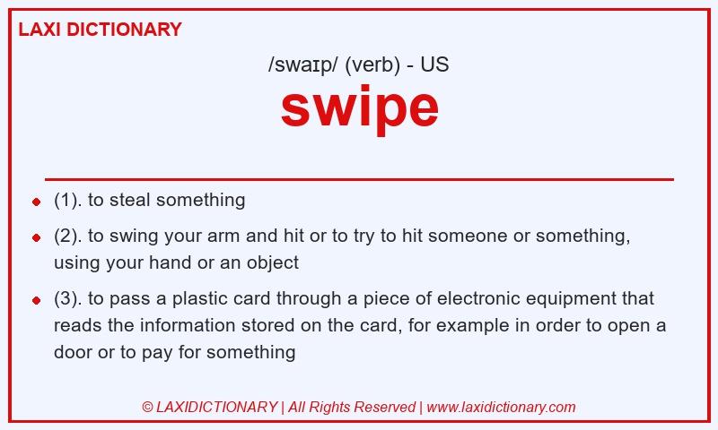 Definition swipe in American English