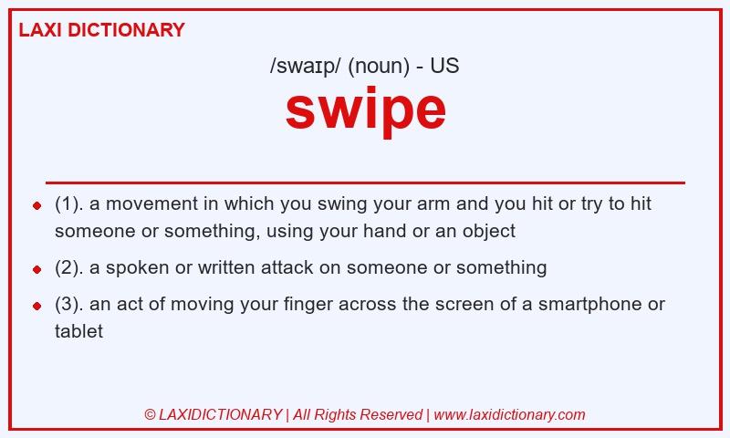 Definition swipe in American English