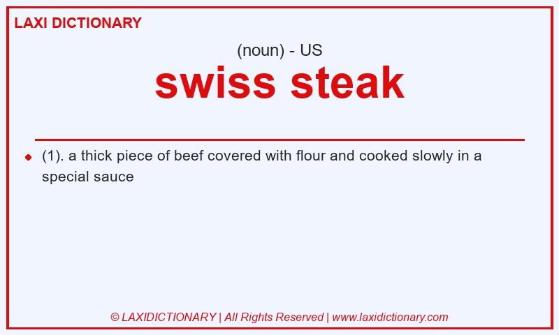 Definition swiss steak in American English
