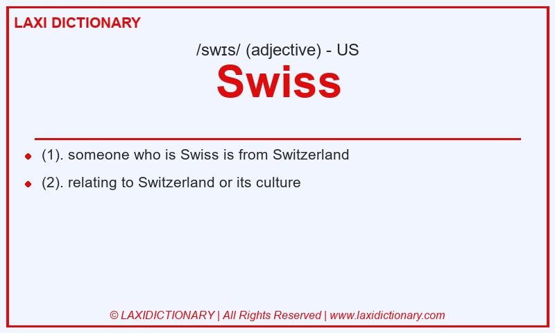 Definition Swiss in American English