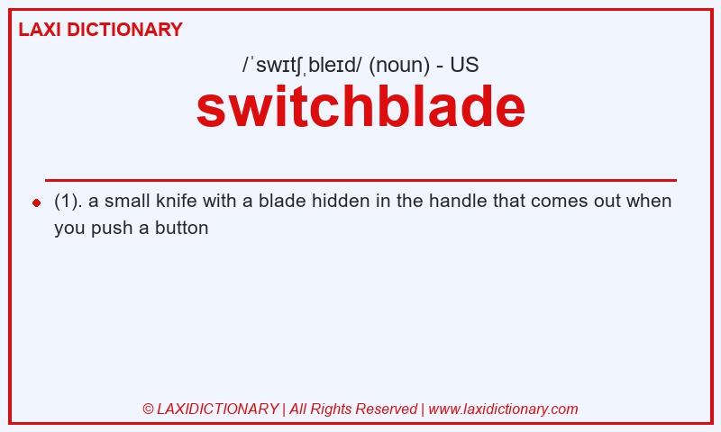 Definition switchblade in American English