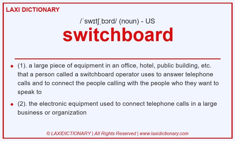Definition switchboard in American English