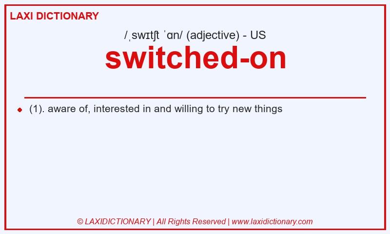 Definition switched-on in American English