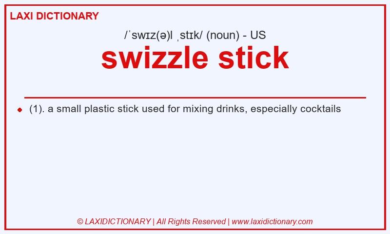 Definition swizzle stick in American English