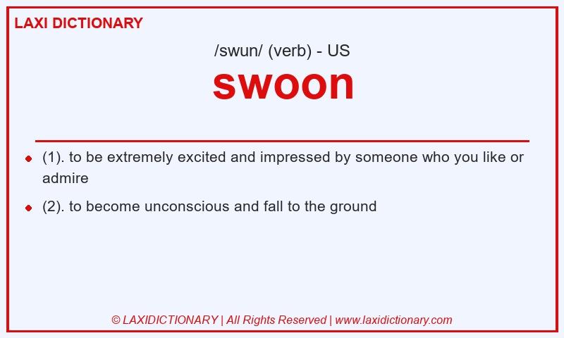 Definition swoon in American English