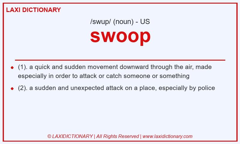 Definition swoop in American English