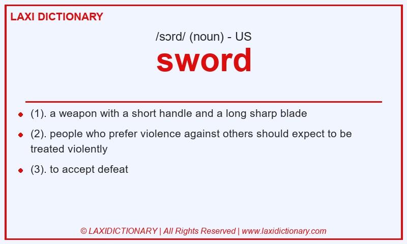 Definition sword in American English