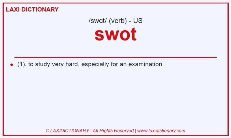 Definition swot in American English
