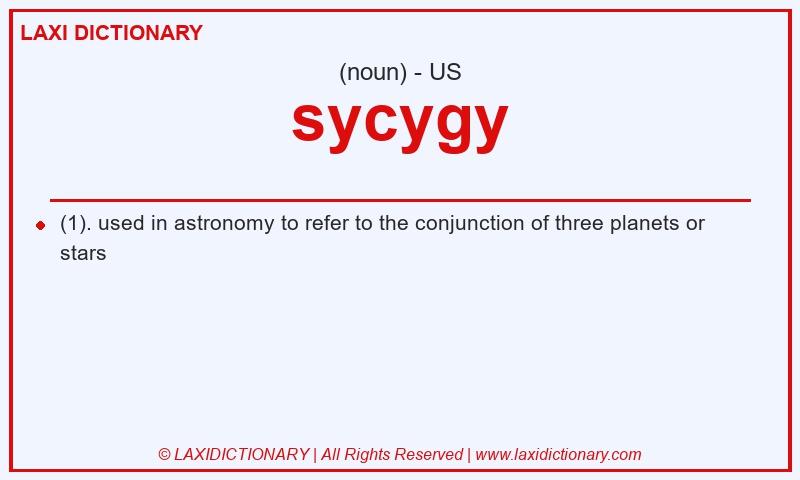 Definition sycygy in American English