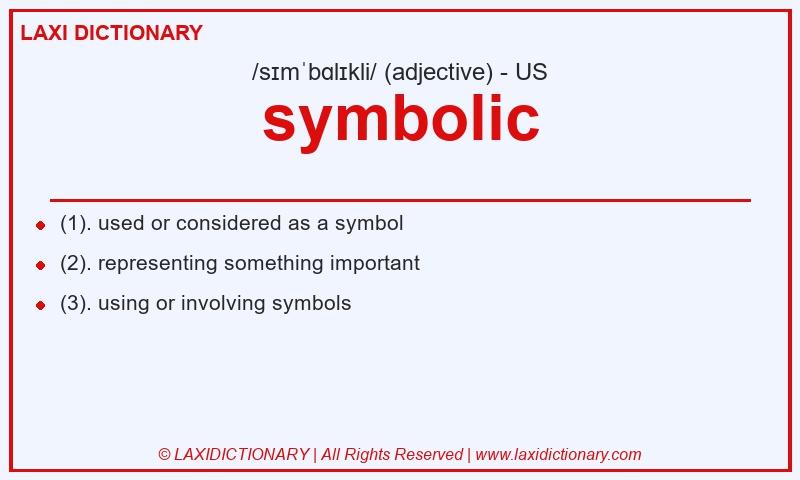 Definition symbolic in American English