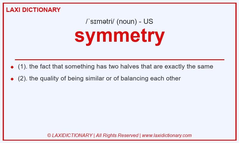 Definition symmetry in American English