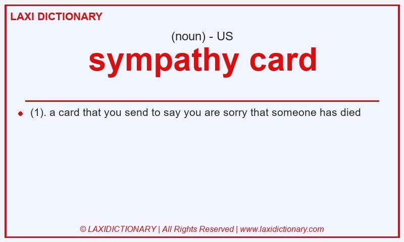 Definition sympathy card in American English