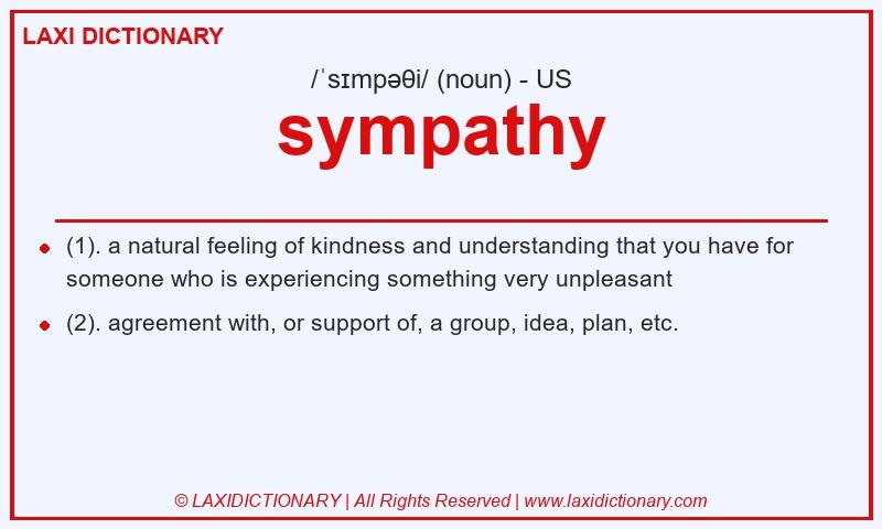 Definition sympathy in American English